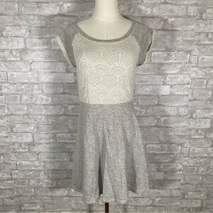 Gray And White, Summer dress size large,Unique Lace Details, Xhilaration